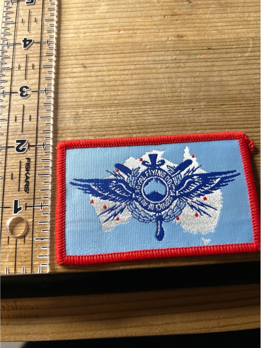 Vintage Flying Tiger Souvenir Patch with Red Border